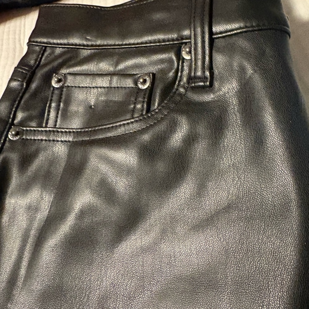 Pistola Black Boot Cut Vegan Leather Jeans